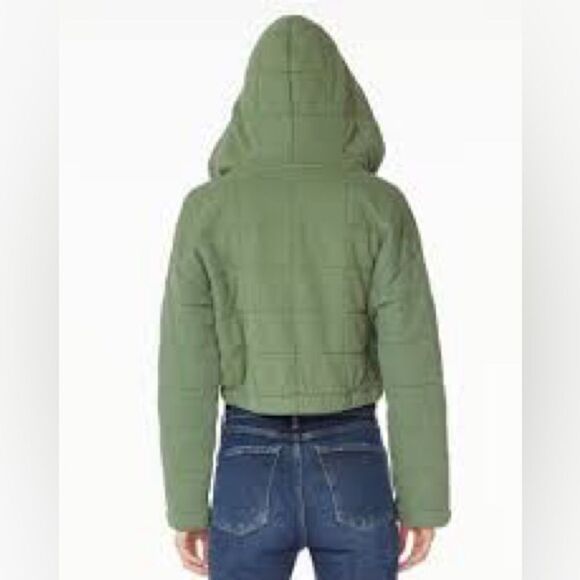 Bobi LA Quilted Cropped Jacket with Hood Green (Sprout) Women’s Size XL NWOT - Picture 2 of 10